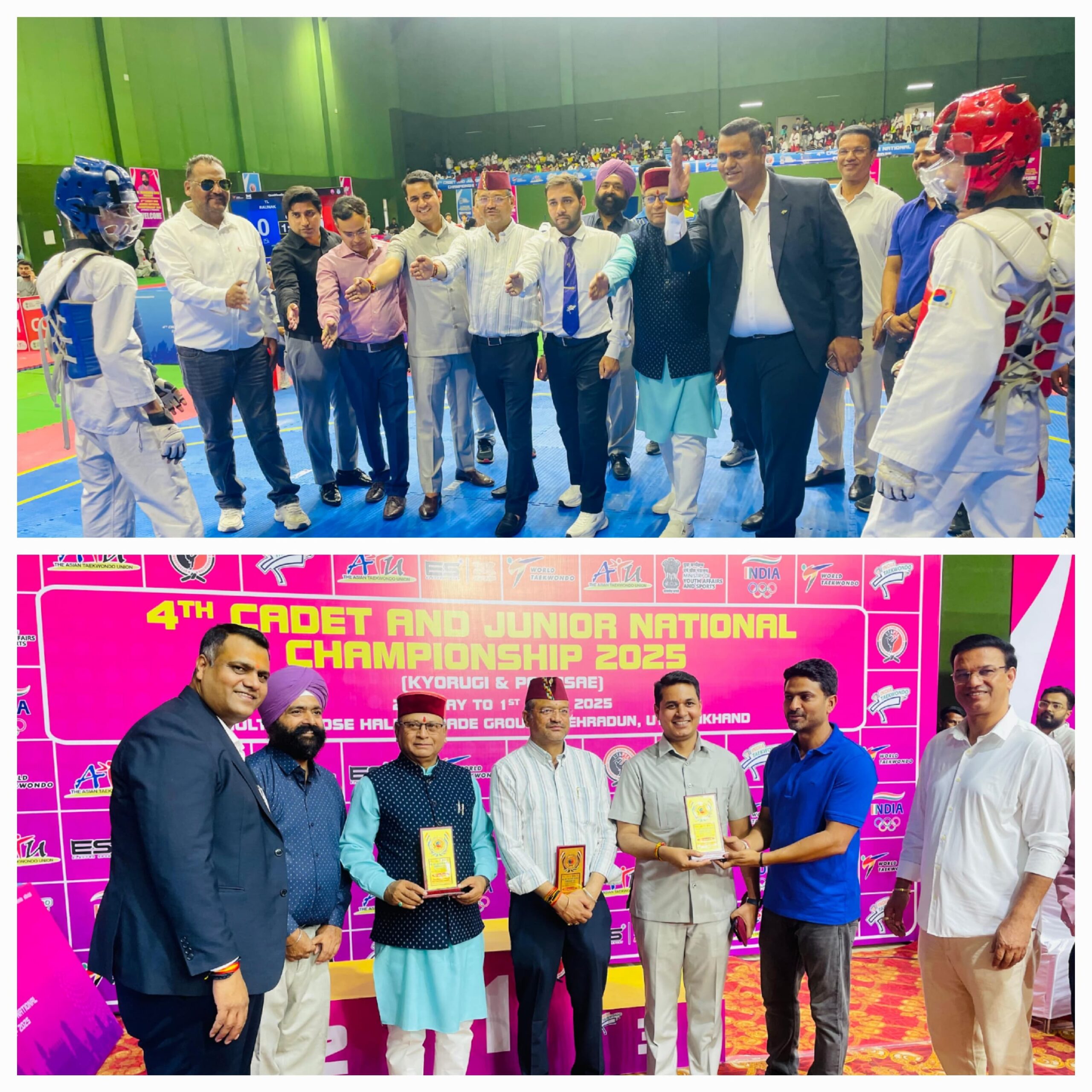 राष्ट्रीय तायक्वोंडो प्रतियोगिता में 26 राज्यों से आए 1100 खिलाडी, मेयर सहित कई लोग हुए शामिल